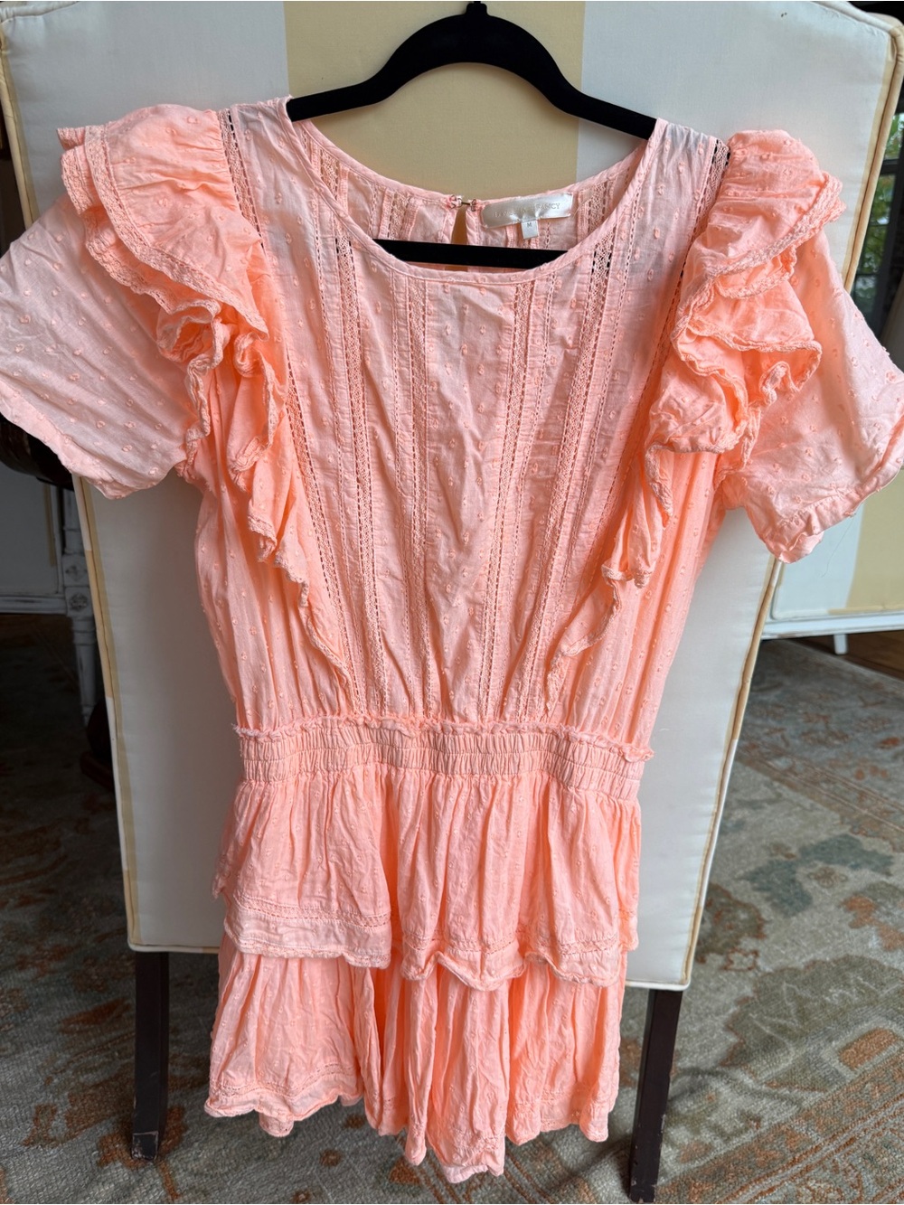 LoveShackFancy Natasha Dress. Sherbet. Medium.